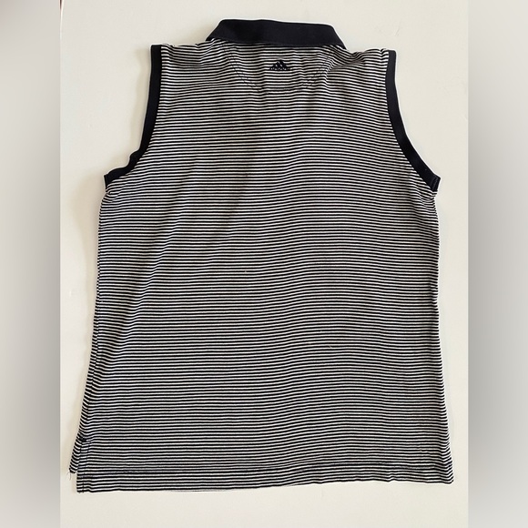 ADIDAS 60's 2 Ply Mercerized Black White Striped Polo Shirt- Women’s SP - Picture 3 of 9